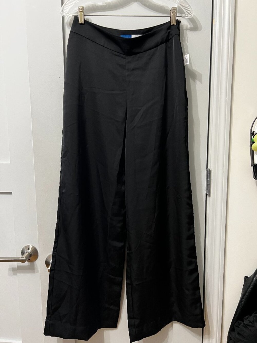 Satin wide leg trousers